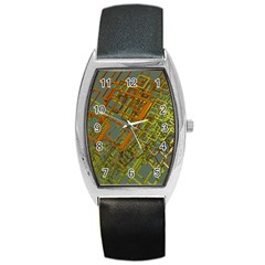 Art 3d Windows Modeling Dimension Barrel Style Metal Watch by Simbadda