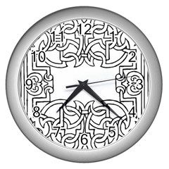 Grolier Antique Scroll Fruit Wall Clock (silver)