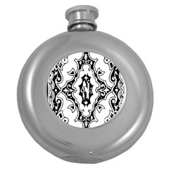 Holbein Floriated Antique Scroll Round Hip Flask (5 Oz) by Simbadda