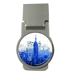 Skyline Skyscraper Abstract Points Money Clips (round) 