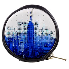 Skyline Skyscraper Abstract Points Mini Makeup Bag by Simbadda