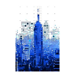 Skyline Skyscraper Abstract Points Shower Curtain 48  X 72  (small)  by Simbadda