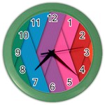 Abstract Background Colorful Strips Color Wall Clock Front