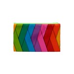 Abstract Background Colorful Strips Cosmetic Bag (XS) Back