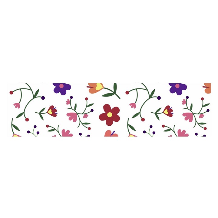 Flowers Pattern Texture Nature Satin Scarf (Oblong)