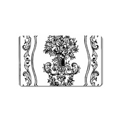 Floriated Antique Scroll Fruit Magnet (name Card) by Simbadda