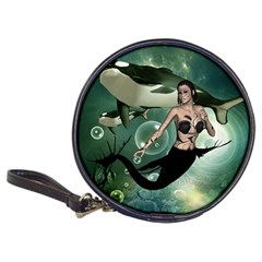 Wonderful Dark Mermaid With Awesome Orca Classic 20-cd Wallets by FantasyWorld7
