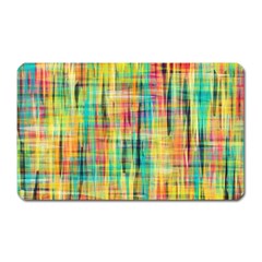 Yellow Blue Red Stripes                                                        Magnet (rectangular) by LalyLauraFLM