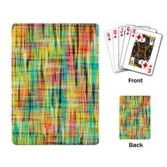 Yellow Blue Red Stripes                                                        Playing Cards Single Design by LalyLauraFLM