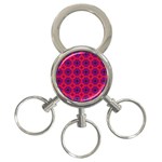 Retro Abstract Boho Unique 3-Ring Key Chains Front