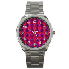 Retro Abstract Boho Unique Sport Metal Watch by Simbadda