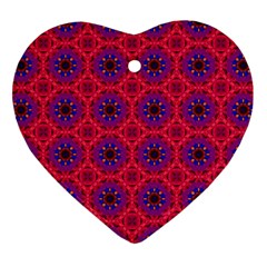 Retro Abstract Boho Unique Heart Ornament (Two Sides)