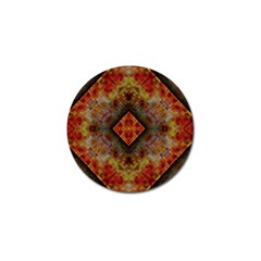 Autumn Kaleidoscope Art Pattern Golf Ball Marker