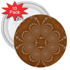 Fractal Pattern Decoration Abstract 3  Buttons (10 Pack)  by Simbadda