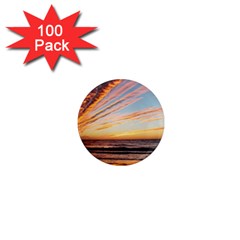 Sunset Beach Ocean Scenic 1  Mini Magnets (100 Pack)  by Simbadda