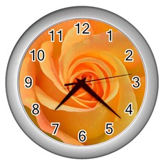 Flower Plant Rose Nature Garden Wall Clock (silver) by Celenk