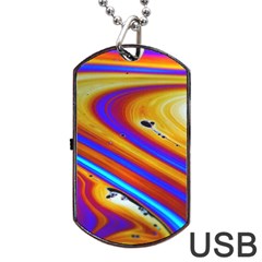 Soap Bubble Color Colorful Dog Tag Usb Flash (one Side) by Celenk