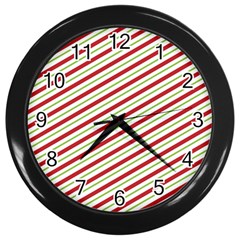 Stripes Striped Design Pattern Wall Clock (black) by Celenk