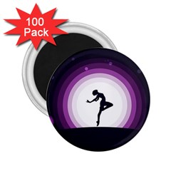 Woman Moon Fantasy Composing Night 2 25  Magnets (100 Pack)  by Celenk