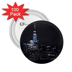 New York Skyline New York City 2 25  Buttons (100 Pack)  by Celenk