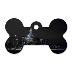 New York Skyline New York City Dog Tag Bone (two Sides) by Celenk