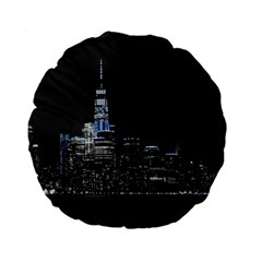 New York Skyline New York City Standard 15  Premium Flano Round Cushions by Celenk