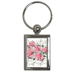 Carnations Flowers Nature Garden Key Chains (Rectangle)  Front