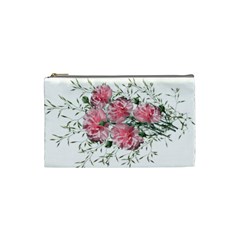 Carnations Flowers Nature Garden Cosmetic Bag (small) by Celenk