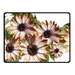 Sun Daisies Leaves Flowers Fleece Blanket (small) by Celenk