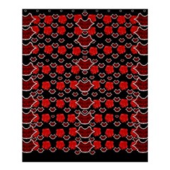 Red Lips And Roses Just For Love Shower Curtain 60  X 72  (medium)  by pepitasart