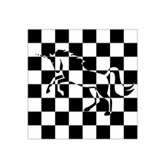Chessboard Unicorn Satin Bandana Scarf by ChastityWhiteRose