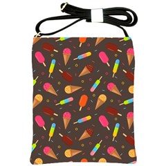 Ice Cream Pattern Seamless Shoulder Sling Bag