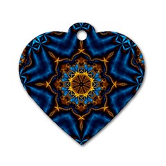 Pattern Abstract Background Art Dog Tag Heart (one Side) by Celenk