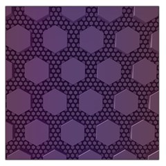 Hexagon Grid Geometric Hexagonal Large Satin Scarf (square) by Celenk