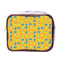 Lemons Ongoing Pattern Texture Mini Toiletries Bag (one Side) by Celenk