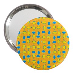 Lemons Ongoing Pattern Texture 3  Handbag Mirrors by Celenk