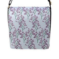 Flower Pattern Pattern Design Flap Closure Messenger Bag (l) by Celenk
