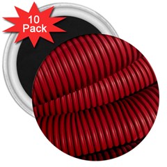 Tube Plastic Red Rip 3  Magnets (10 Pack)  by Celenk