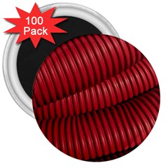 Tube Plastic Red Rip 3  Magnets (100 Pack) by Celenk