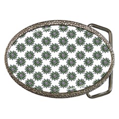 Graphic Pattern Flowers Belt Buckles by Celenk