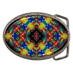 Kaleidoscope Art Pattern Ornament Belt Buckles by Celenk