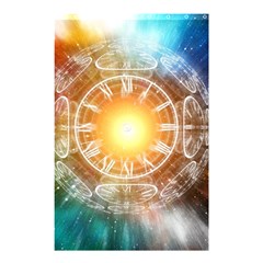 Universe Galaxy Sun Clock Time Shower Curtain 48  X 72  (small)  by Celenk