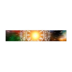 Universe Galaxy Sun Clock Time Flano Scarf (mini)