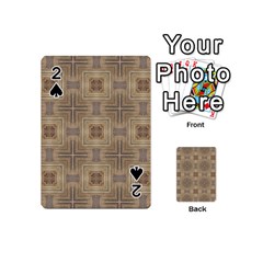 Abstract Wood Design Floor Texture Playing Cards 54 (mini) by Celenk