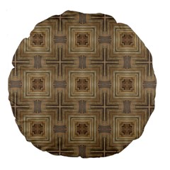 Abstract Wood Design Floor Texture Large 18  Premium Flano Round Cushions by Celenk