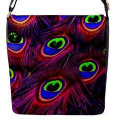 Peacock Feathers Color Plumage Flap Closure Messenger Bag (s) by Celenk