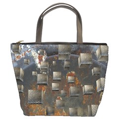 Background Metal Pattern Texture Bucket Bag by Celenk