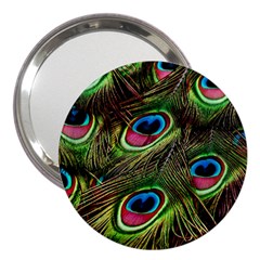 Peacock Feathers Color Plumage 3  Handbag Mirrors by Celenk