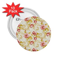 Background Pattern Flower Spring 2.25  Buttons (10 pack) 