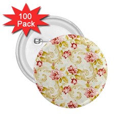 Background Pattern Flower Spring 2.25  Buttons (100 pack) 